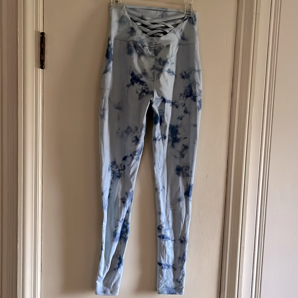 Sexy Back Tie Dye Blue leggings M
